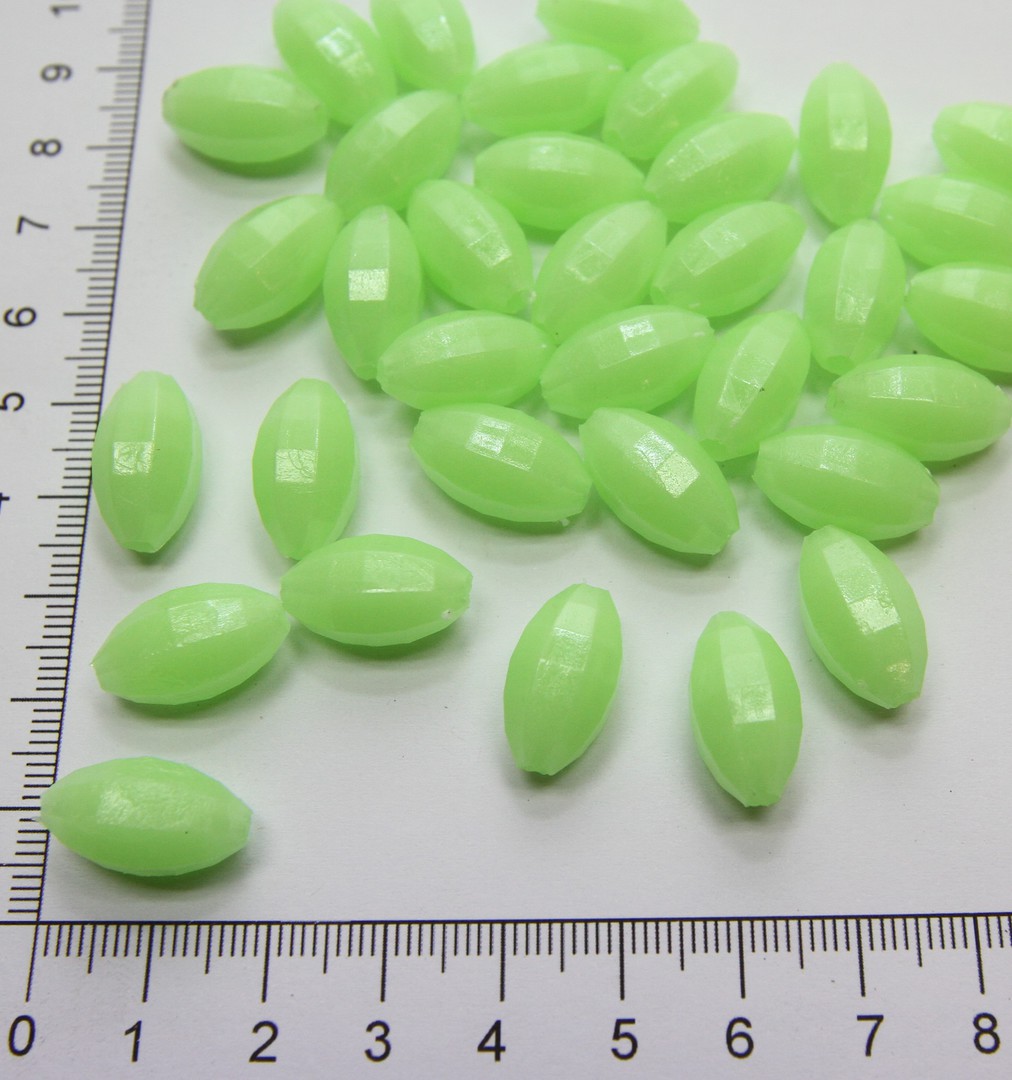 Lumo Bead 10mm x 17mm ID=2.8mm Green 100pk image 0